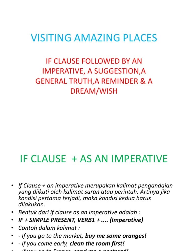 PTT Visiting Amazing Places and If Clause | PDF