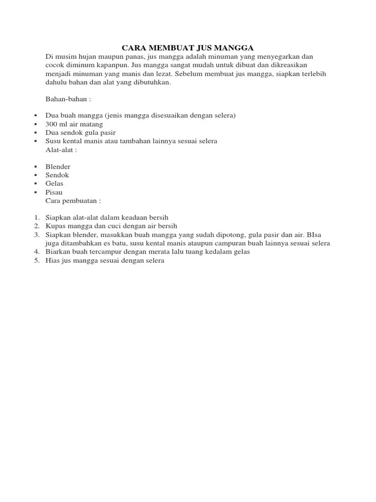 Tuang ke dalam gelas saji. Teks Prosedur Cara Menggunakan Blender Beinyu Com