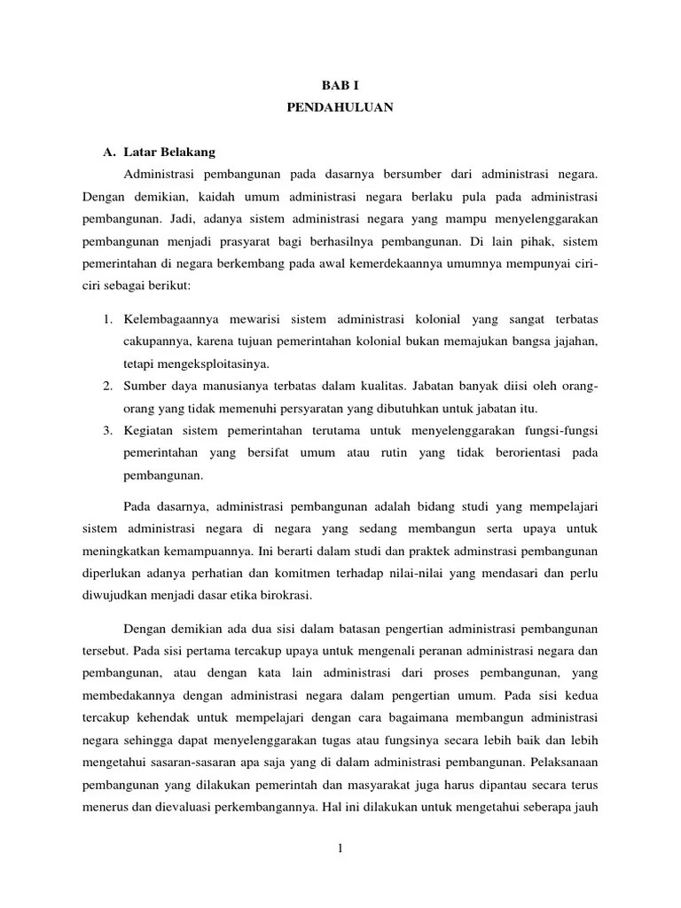 Makalah Administrasi Pembangunan | PDF