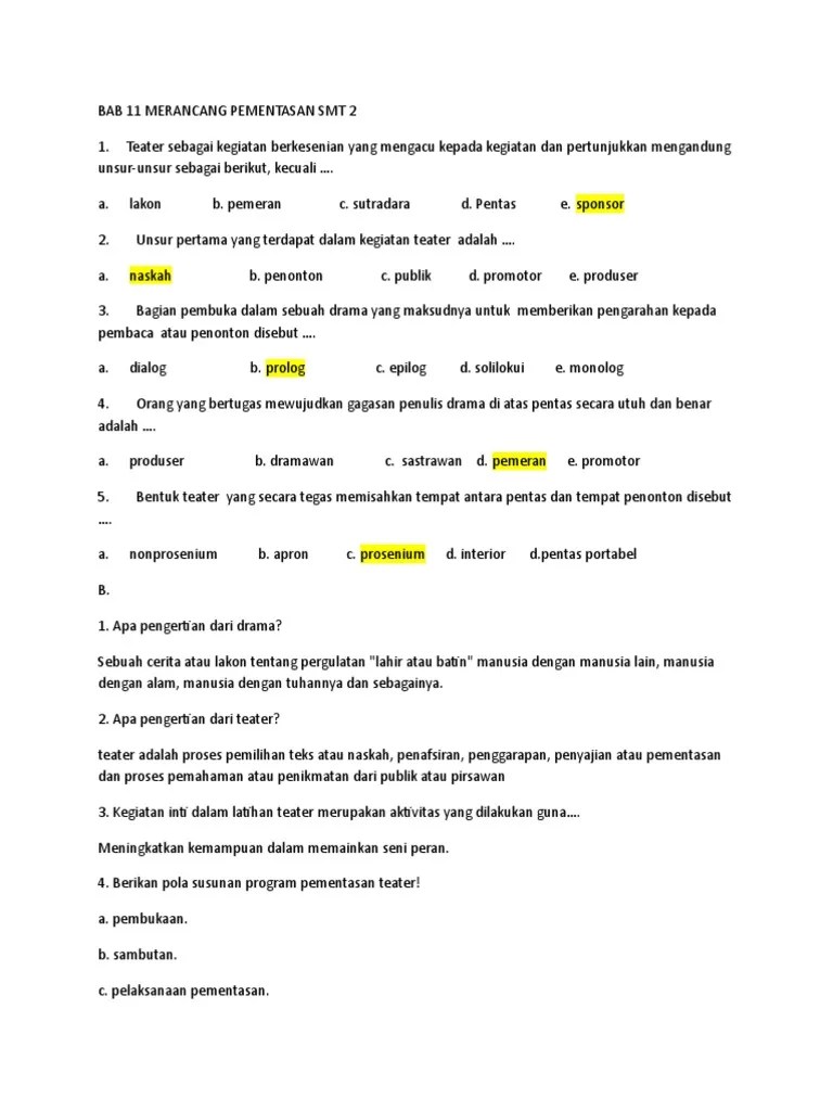 Daftar pementasan teater tahun 1963 keluarga siswa islam djombang ksid 1963. Bab 11 12 Smt 2 Pdf