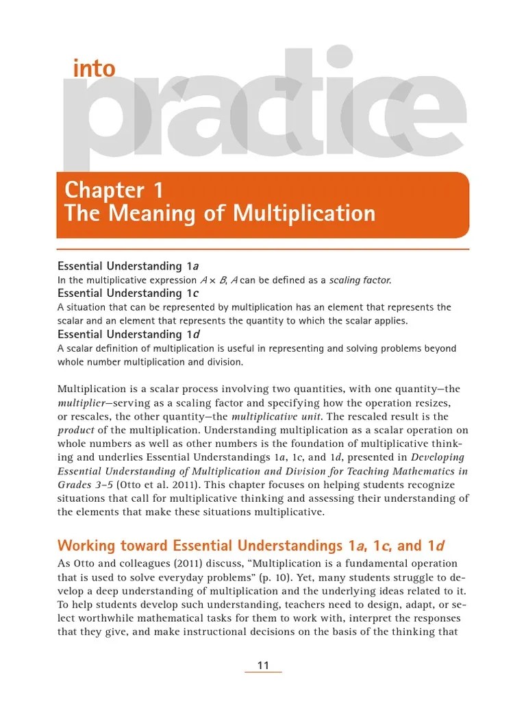 The Meaning Of Multiplication | PDF | Multiplication | Factorization