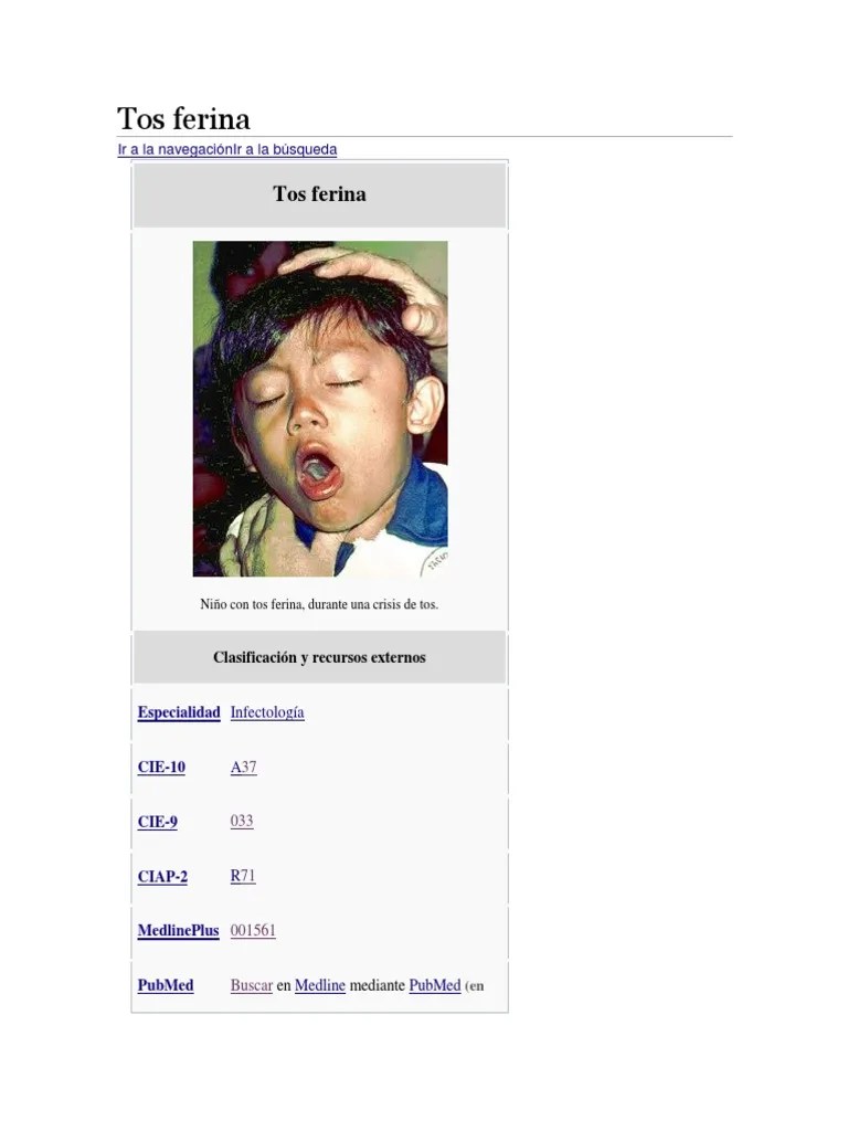 La Tos Ferina: Una Enfermedad Infecciosa Aguda De Las Vías Respiratorias Causada Por La Bacteria ...