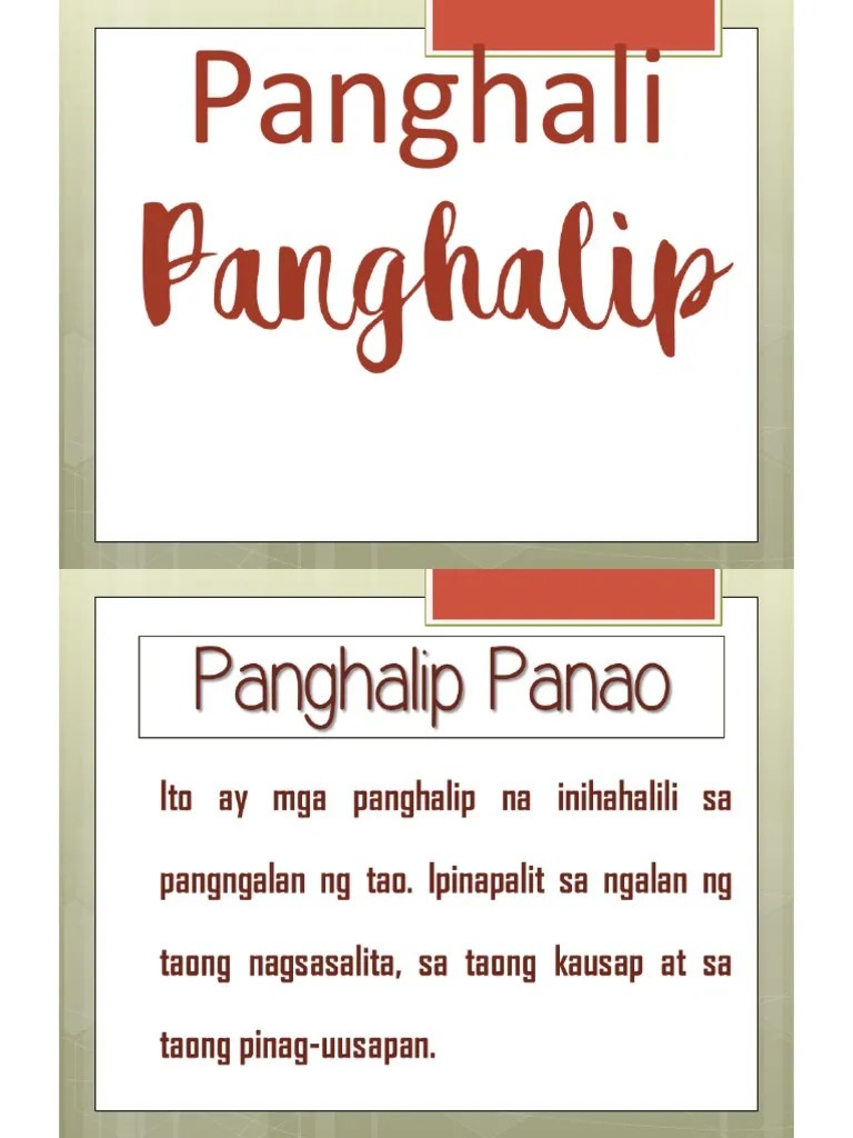 Panghalip Na Panao | PDF