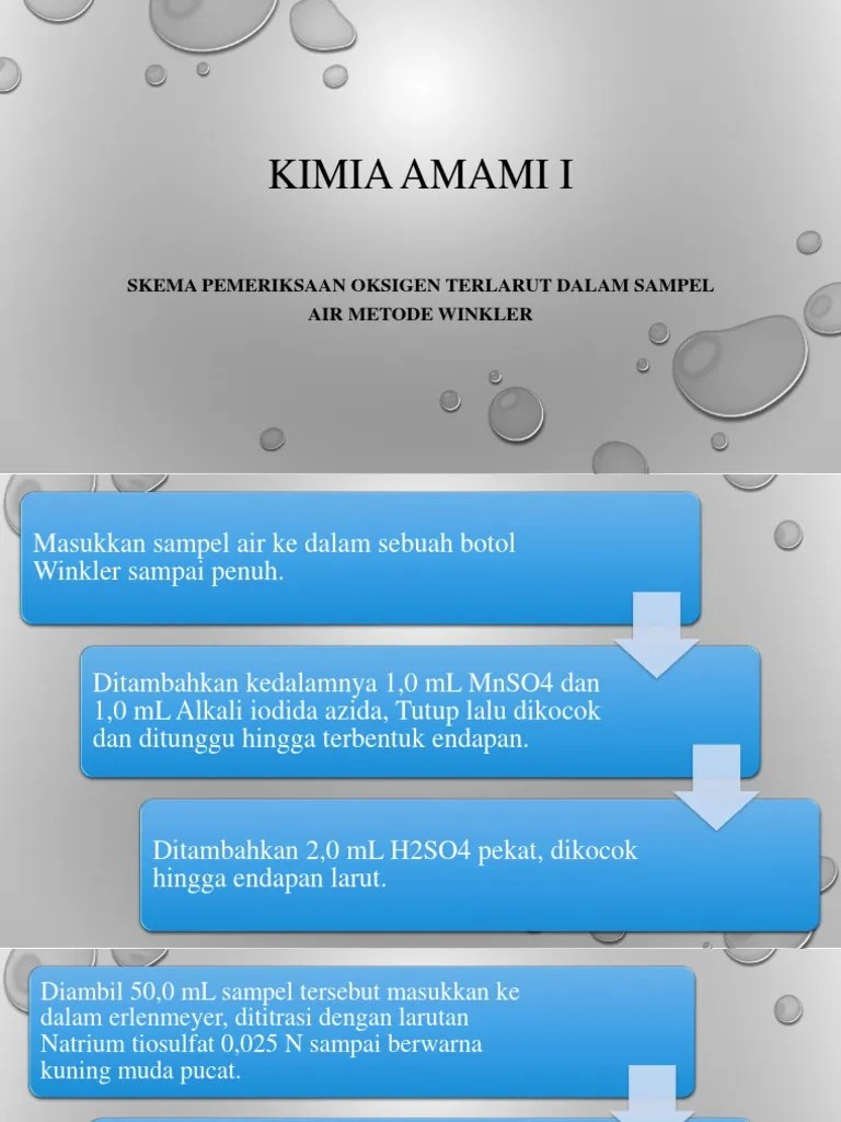 Skema Prosedur Oksigen Terlarut Metode Winkler | PDF