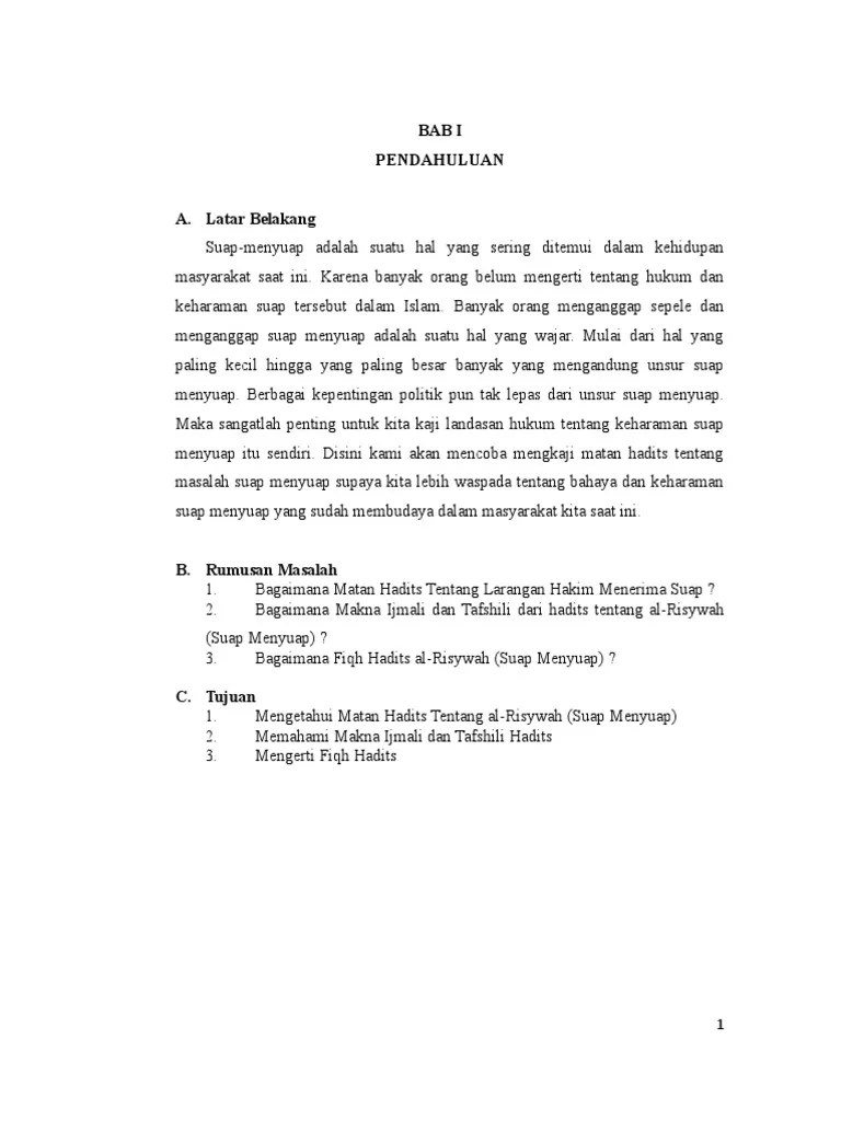 Hadits Tentang Suap | PDF