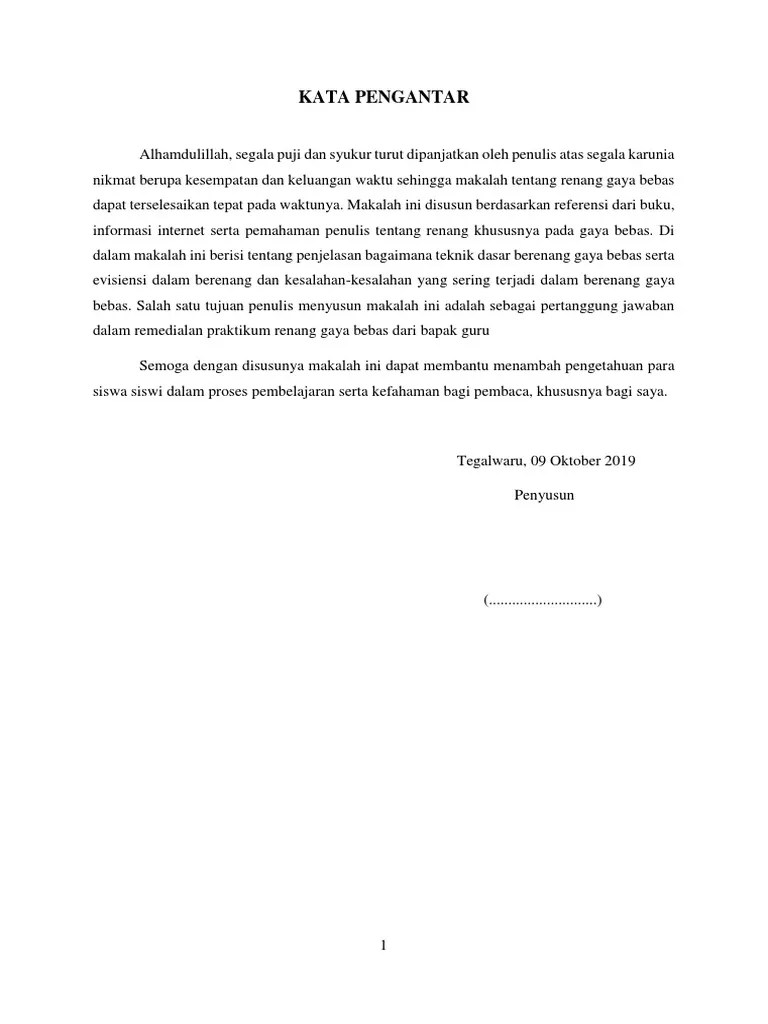 Makalah Renang Gaya Punggung | PDF