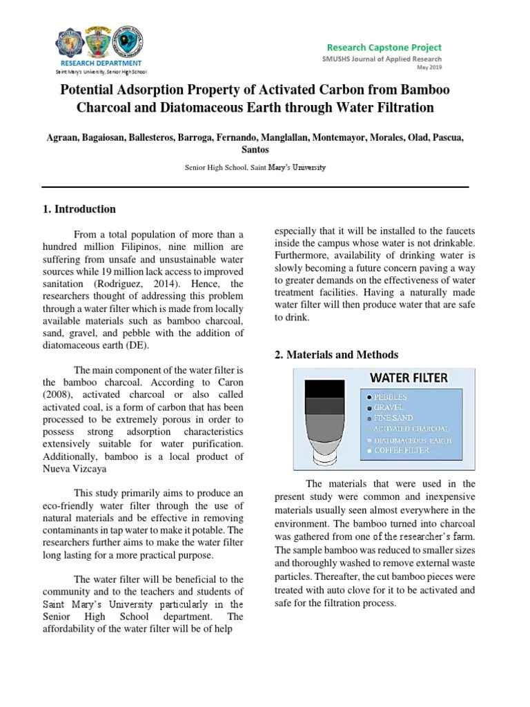 Capstone Research Final Paper | PDF | Filtration | Drinking Water