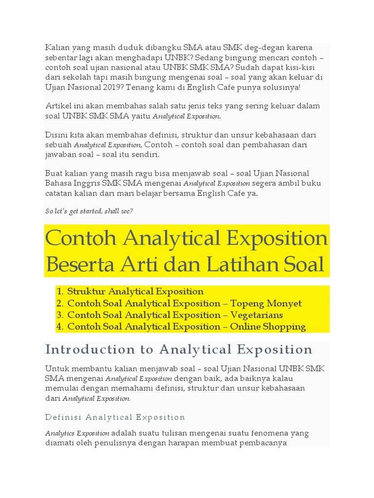By ayunara bahar on 12/18/2017 07:46:00 pm in bahasa inggris. Analytical Exposition And Exercises Pdf