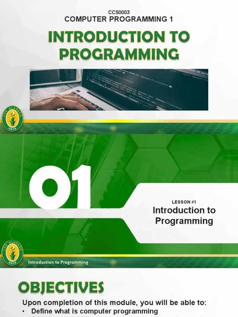 Module 1 - Intro To Programming | PDF | Programming Language | Assembly ...