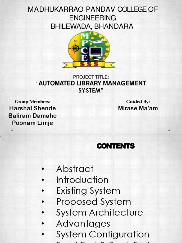 Automated Library Management System | PDF | Library (Computing) | Websites
