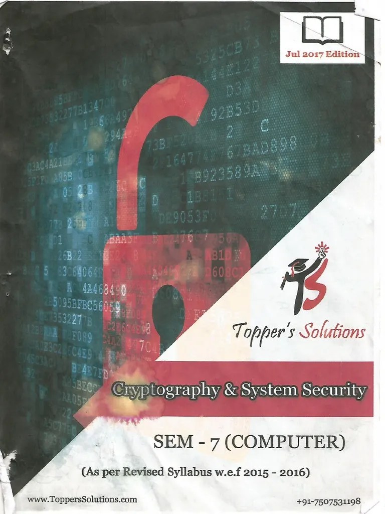 Cryptography And Security Systems (CSS) Toppers Solution | PDF