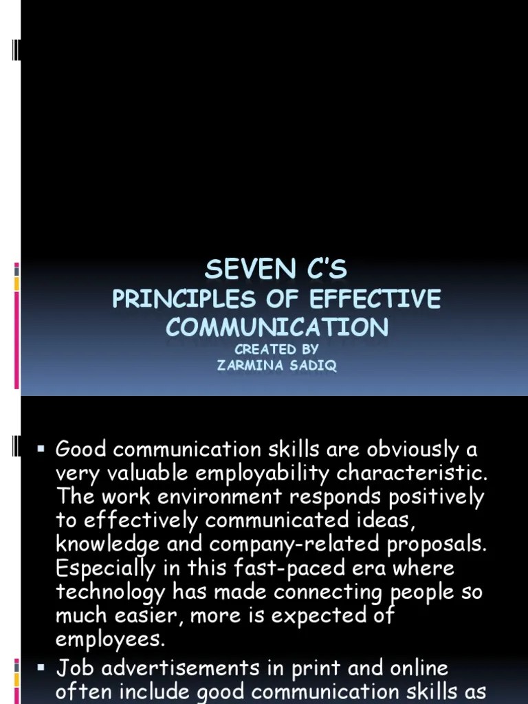 Seven Cs Of Communication | PDF | Question | Communication