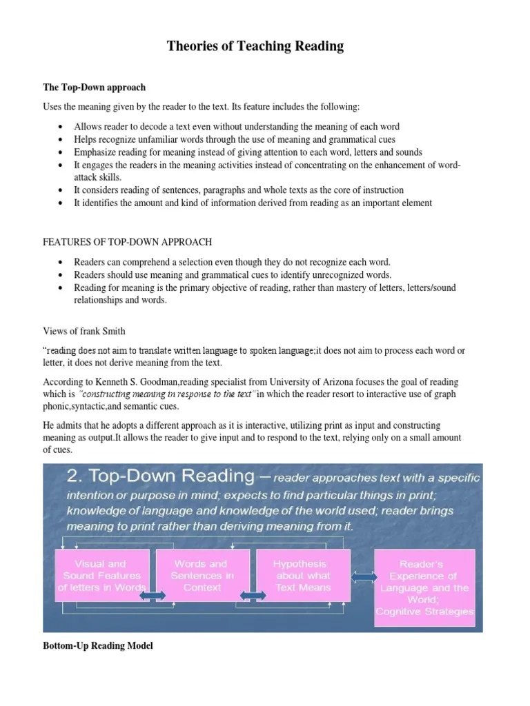 Developmental Reading Theories Of Reading | PDF | Plot (Narrative ...