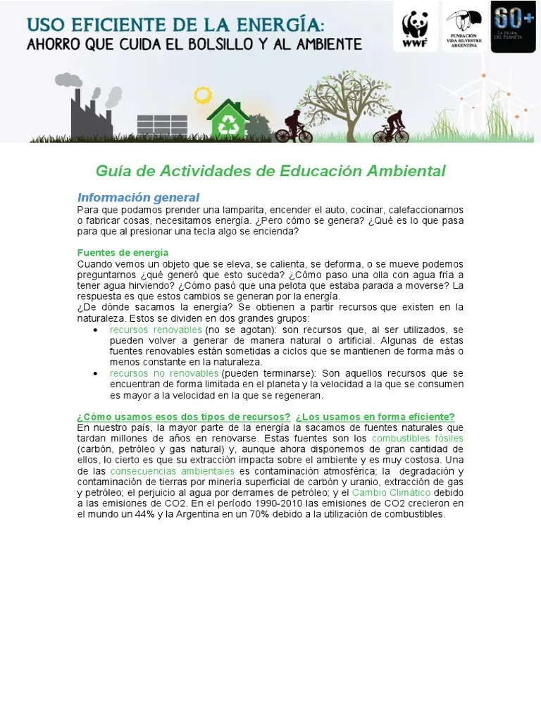 Actividades 2do Ciclo PDF | PDF | Energía Renovable | Uso Eficiente De ...