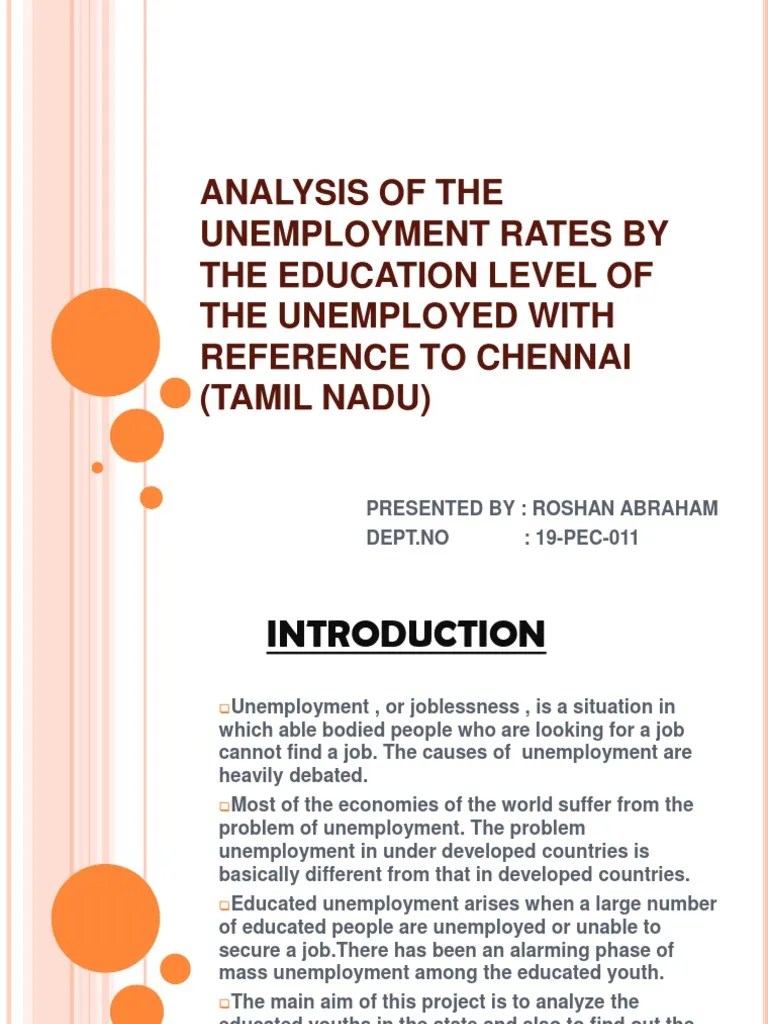 Analysis Of The Unemployment Rates By The Education | PDF ...
