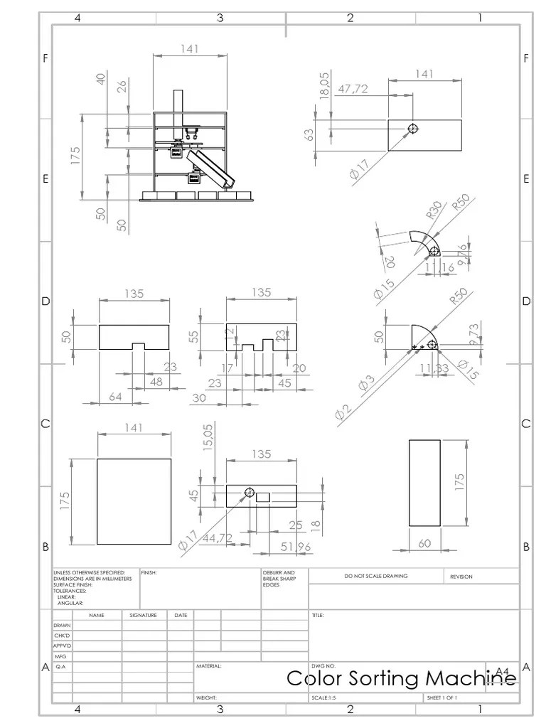 Arduino Project - Color Sorting Machine Drawings PDF | PDF | Industrial Processes | Nature