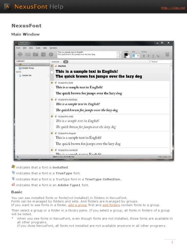 Nexus Font Help | PDF | Computer File | Software
