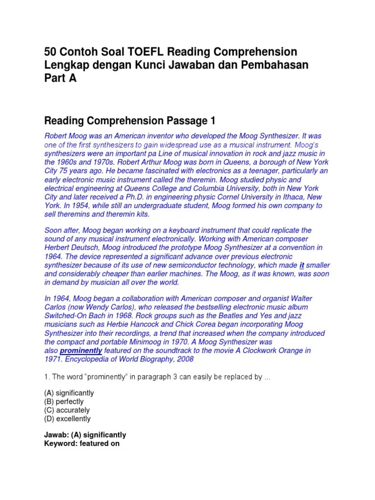 Maka dari itu membahas skill ini sangat penting. Kunci Jawaban Section 3 Reading Comprehension Cara Golden