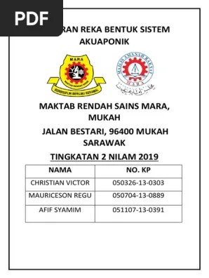 ٢٨ ذو الحجة ١٤٤٢ هـ. Laporan Reka Bentuk Sistem Akuaponik Pdf