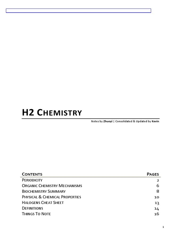 A Level Chemistry Notes | PDF | Ion | Ionic Bonding