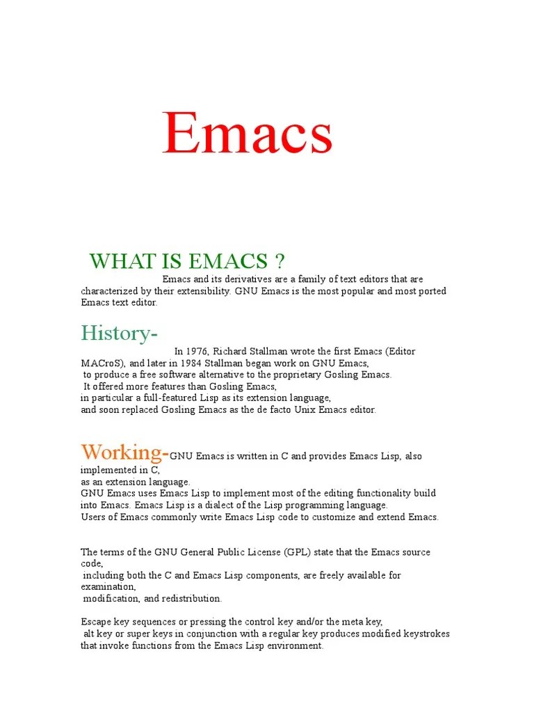 Emacs Pdf