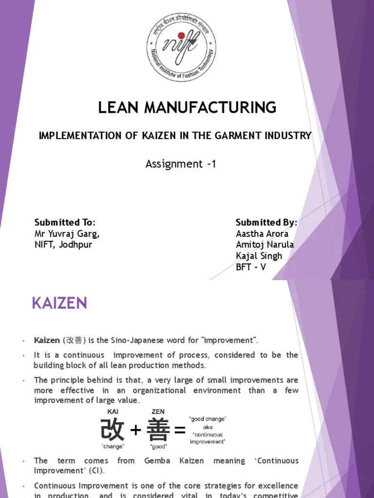 Assignment 1 - KAIZEN | Download Free PDF | Lean Manufacturing ...