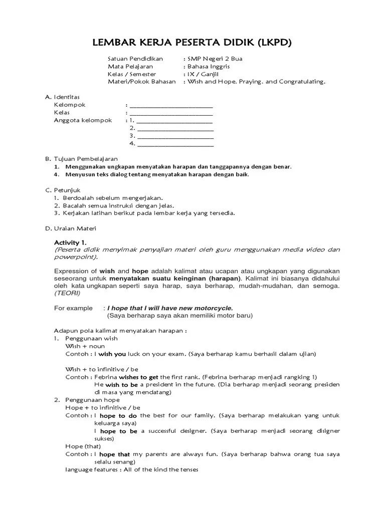 Sedang mencari solusi jawaban b. Lkpd Pdf