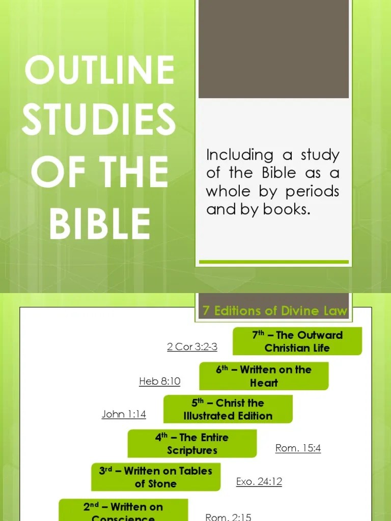 Outline: Studies Of The Bible | PDF | Apocrypha | Revelation
