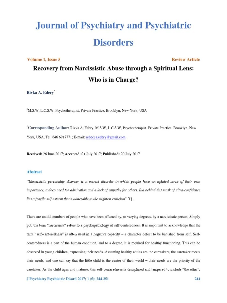 Recovery From Narcissistic Abuse Through PDF | PDF | Narcissism | Emotions