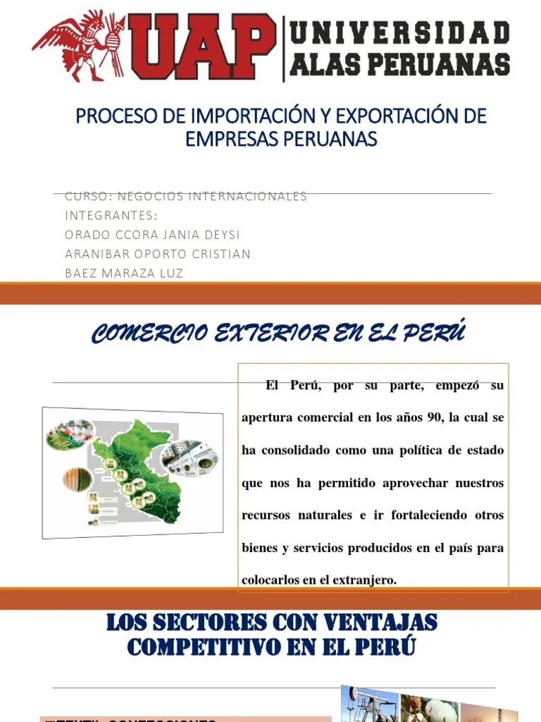 Exportacion E Importacion En El Perú | PDF | Aduana | Exportaciones