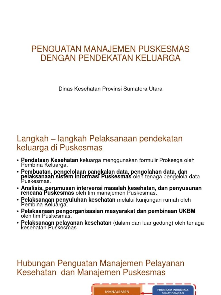 Penguatan Manajemen Puskesmas Dengan Pendekatan Keluarga | PDF