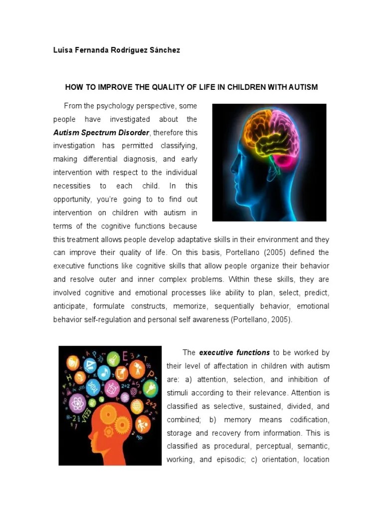 Strategies For Improving Executive Functions And Quality Of Life In ...