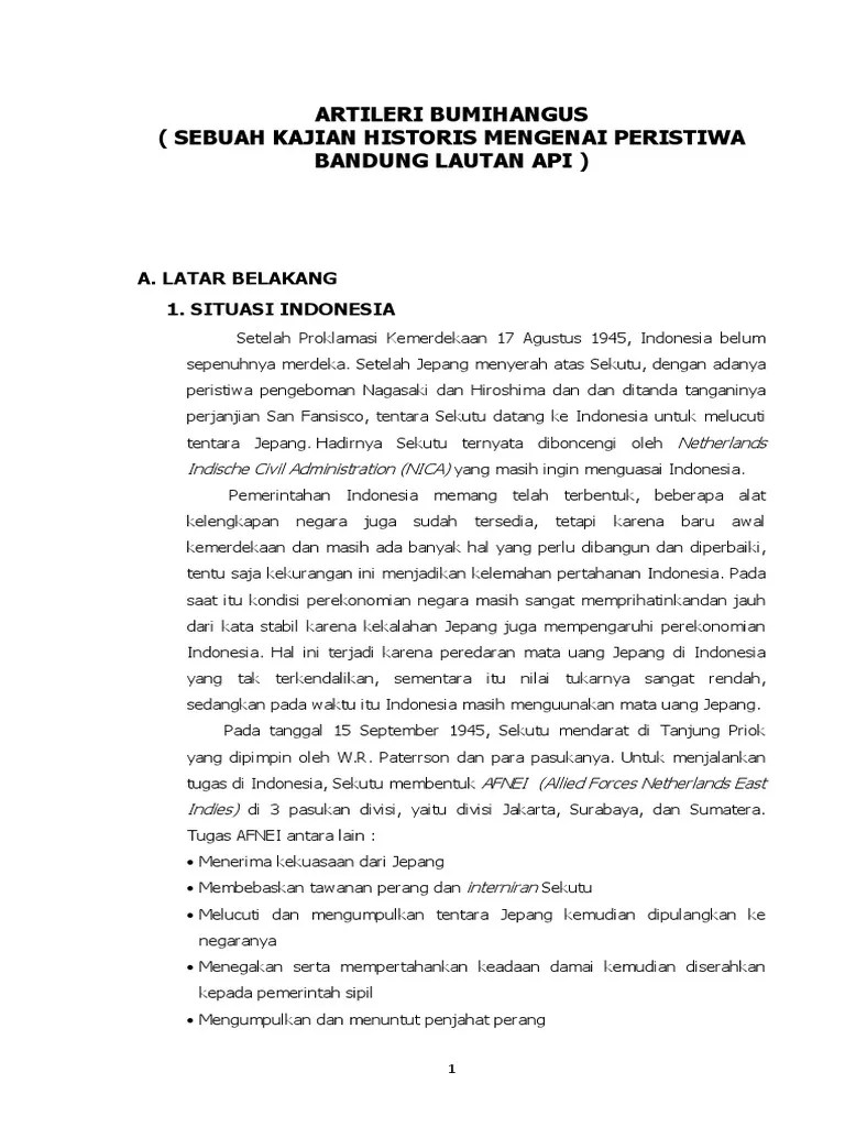 Makalah Bandung Lautan Api | PDF