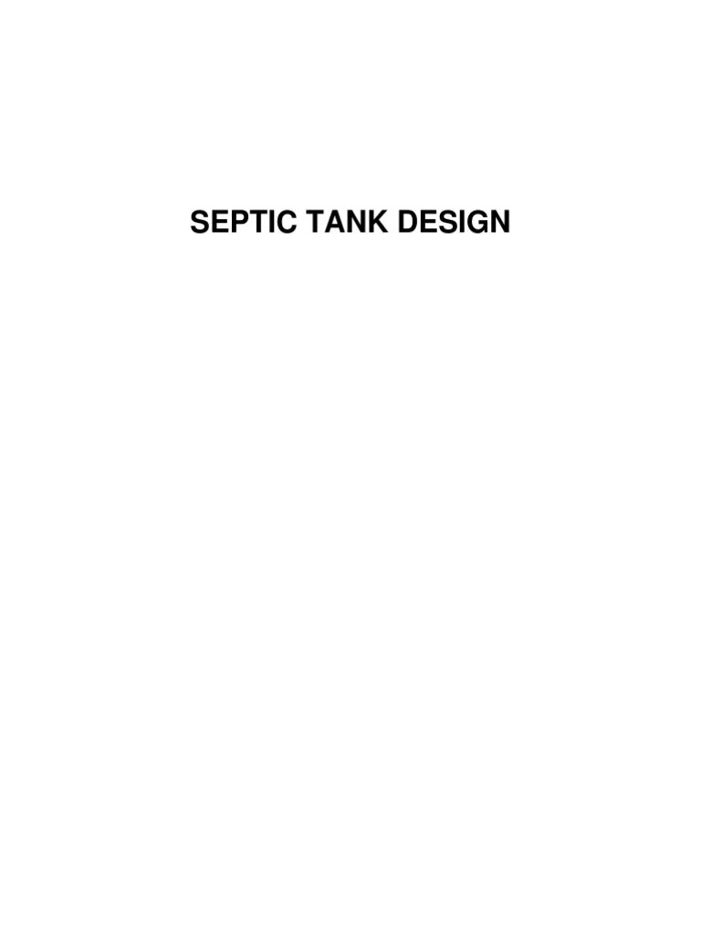 Septic tank design computation