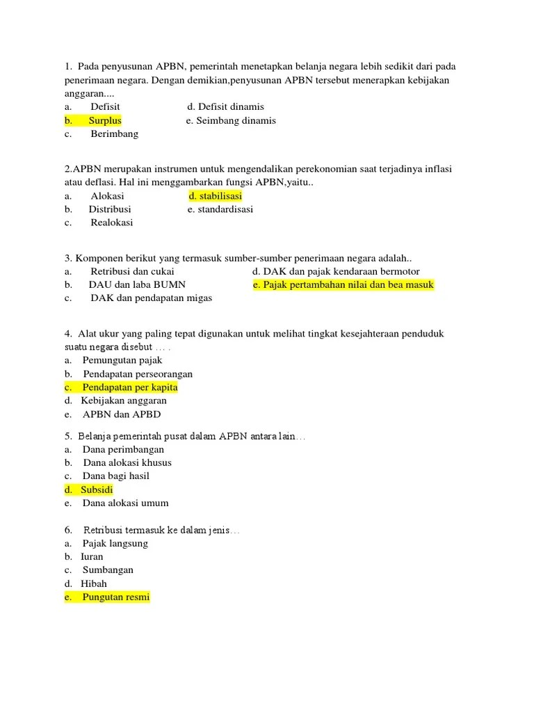 Contoh soal pendapatan nasional ekonomi. Soal Soal Ekonomi Pdf