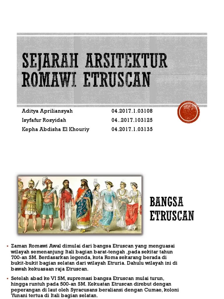 Sejarah Arsitektur Romawi Etruscan | PDF