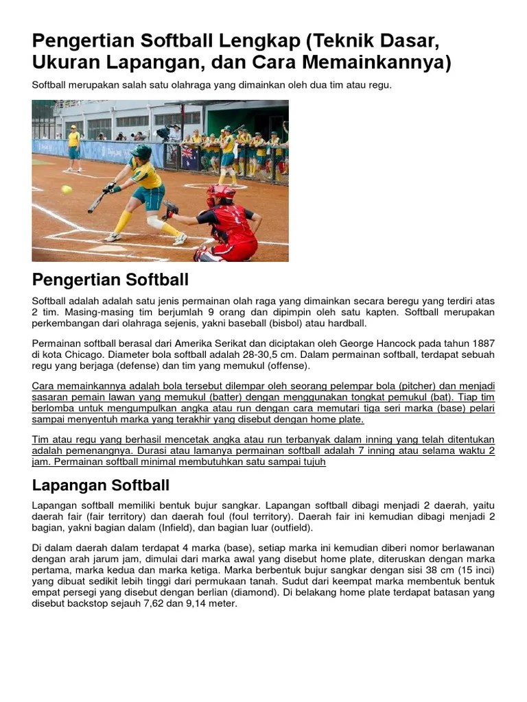 Batter Dalam Permainan Softball