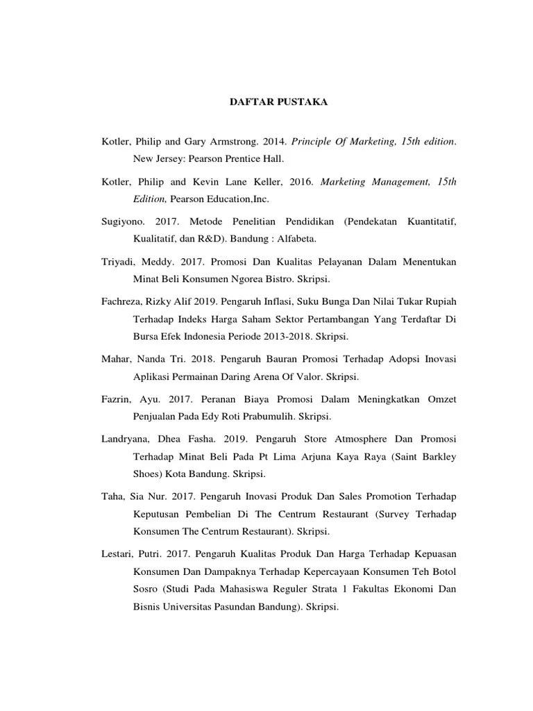 Dalam rangka penyusunan skripsi untuk menyelesaikan studi jenjang. Daftar Pustaka Pdf