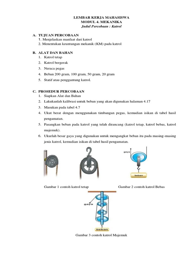 LKM Praktek Ipa UT Katrol | PDF