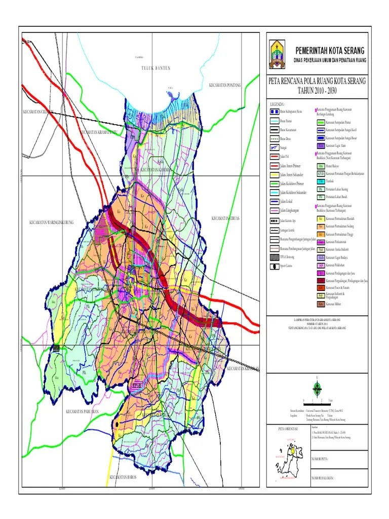 Peta Rencana Pola Ruang Kota Serang | PDF