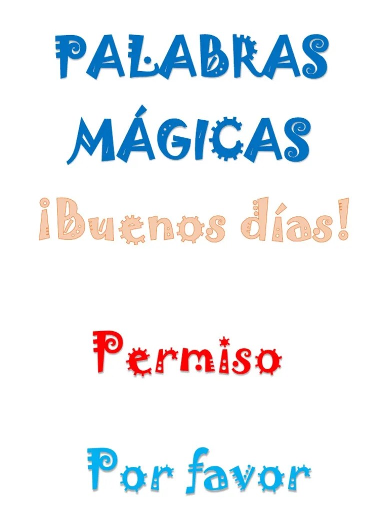 Agendas completas algunas en pdf, algunas en word o powerpoint. Palabras Magicas Para Imprimir Pdf