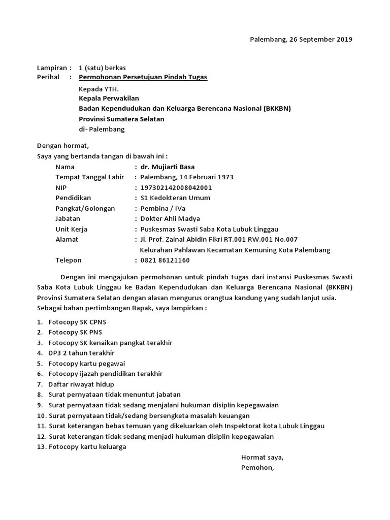 Lihat dan cari tahu 10 desain kartu nama keren dan minimalis yang telah kami pilih secara . Permohonan Pindah Tugas Ke Bkkbn 1 Pdf