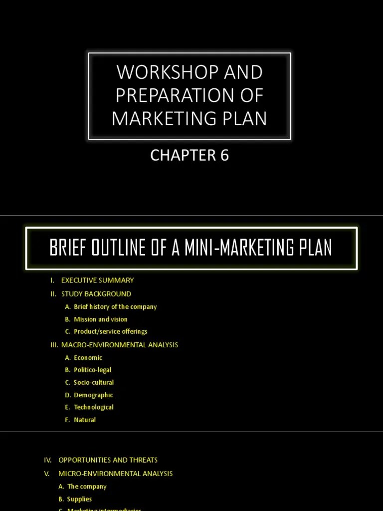 Workshop And Preparation Of Marketing Plan | PDF | Marketing | Brand