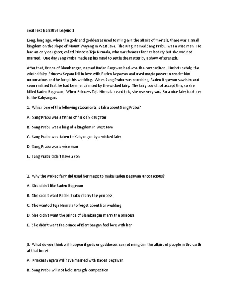 Narrative Text | PDF | Bali