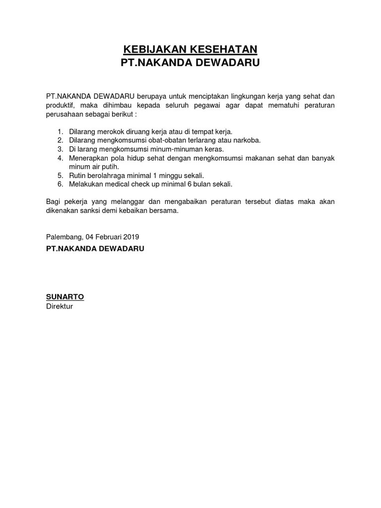 Sementara, tahun lalu, dki jakarta yang memiliki saham perusahaan . Kebijakan Kesehatan Pdf