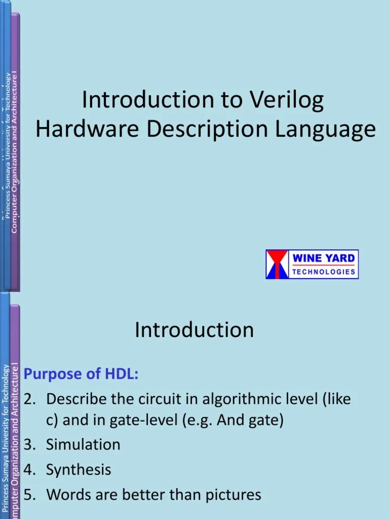 Introduction To Verilog Hardware Description Language | PDF | Hardware ...
