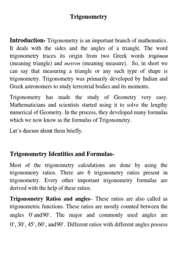 Trigonometry | PDF | Business