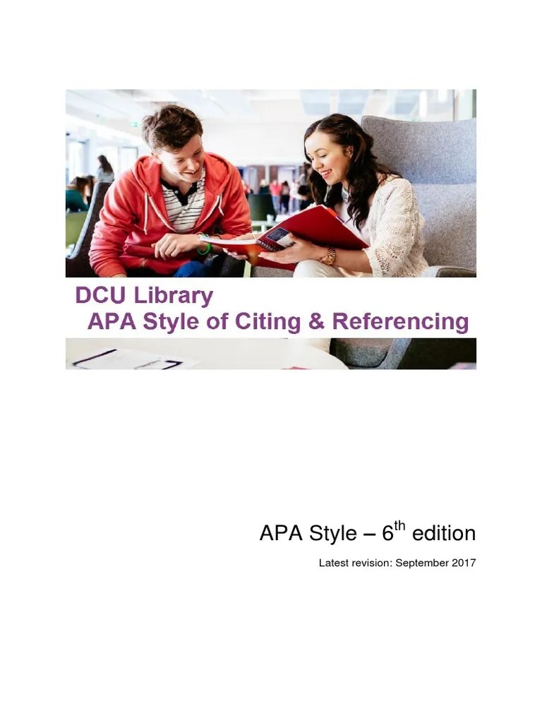 APA Style - 6 Edition: Latest Revision: September 2017 | PDF | Digital Object Identifier | Citation