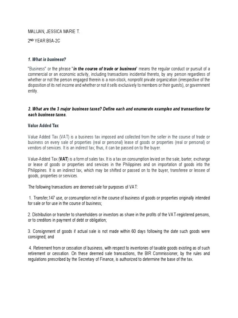 Business Tax Introduction | PDF | Income Tax In The United States ...