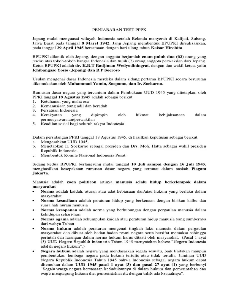 Uraian Penjabaran Soal PPPK | PDF